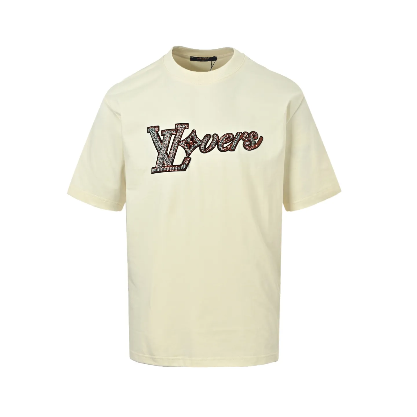 Louis Vuitton/Louis Vuitton beaded embroidered monogram short sleeves